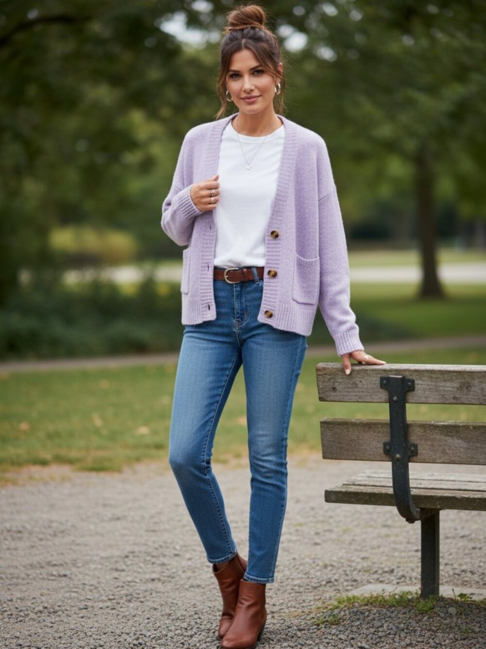 Madewell Cardigan Sweater Sz XS Purple Button Front Merino BlendBlend